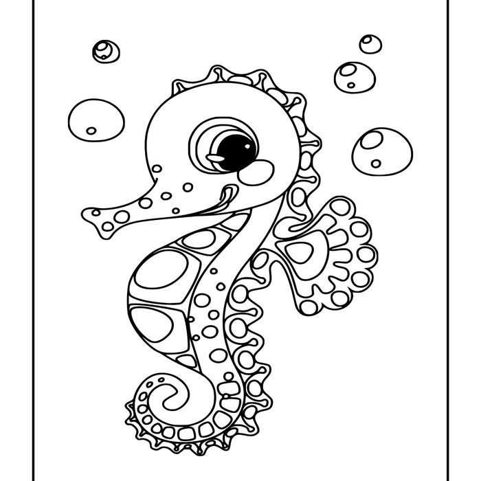 Adorable seahorse coloring pages â seahorses to color