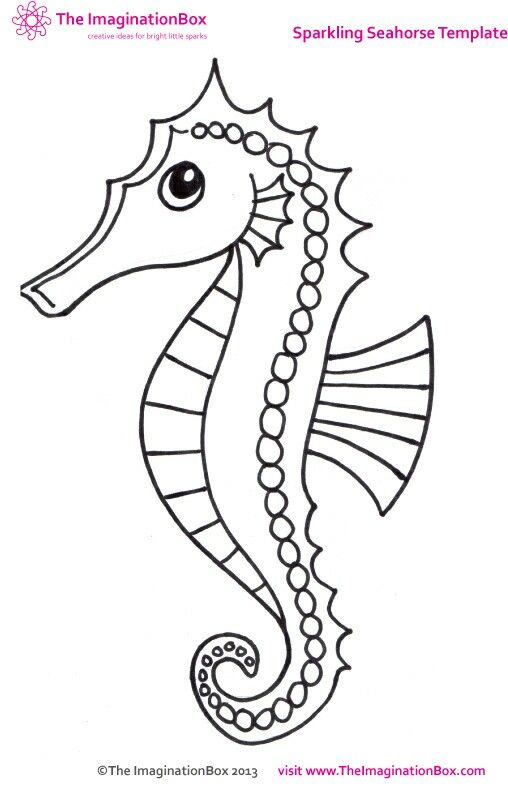 Pin by darlynn fine on coloring pagesmazesprintables seahorse crafts seahorse art art