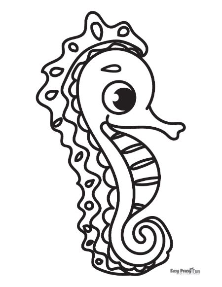 Printable seahorse coloring pages â sheets