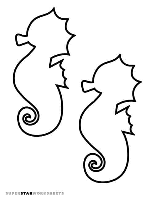 Seahorse template