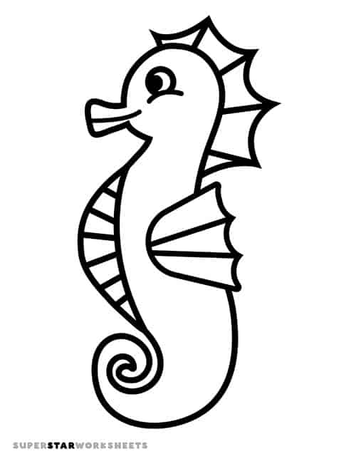 Seahorse template