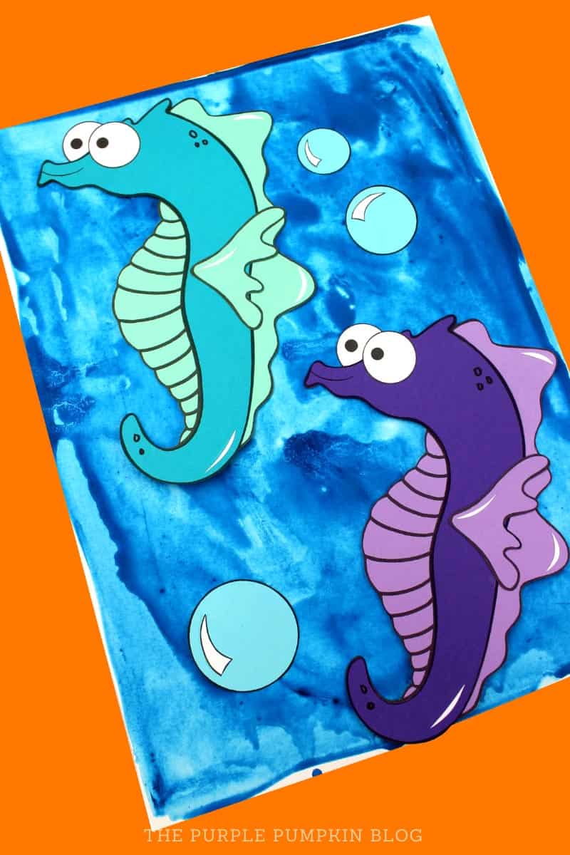 Fun paper seahorse craft with free printable template