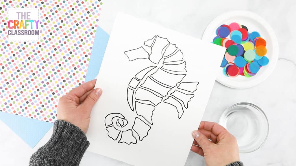 Seahorse art project for kids