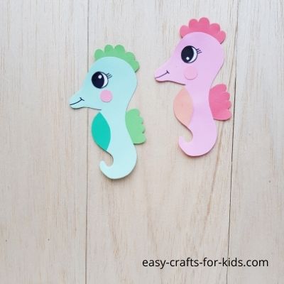 Seahorse craft with paper