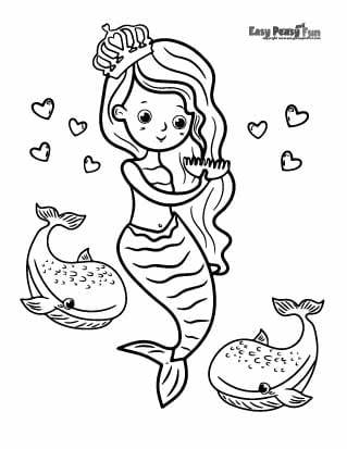 Mermaid coloring pages