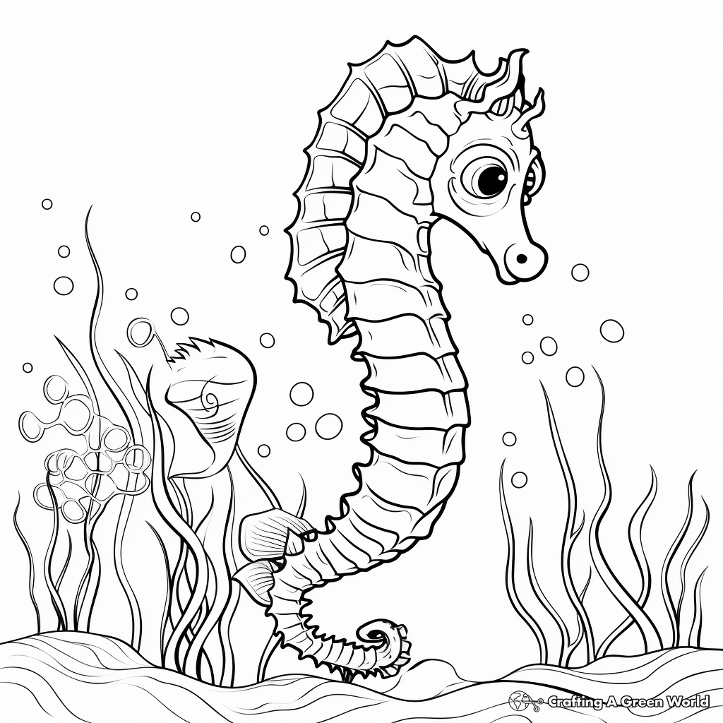 Seahorse coloring pages