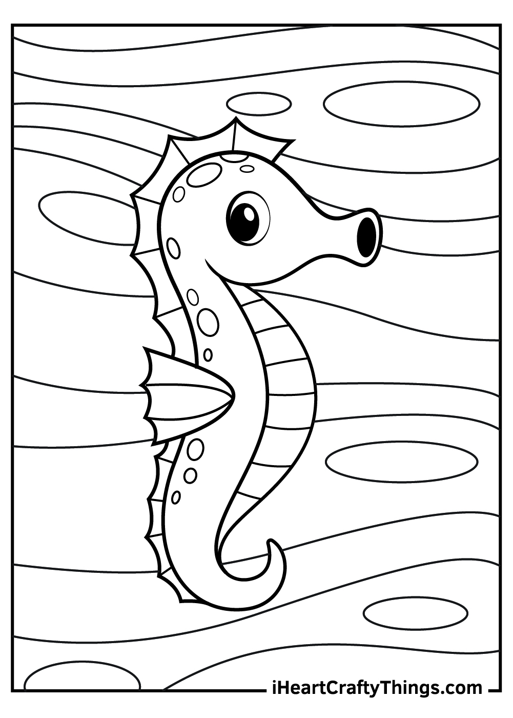 Seahorse coloring pages free printables