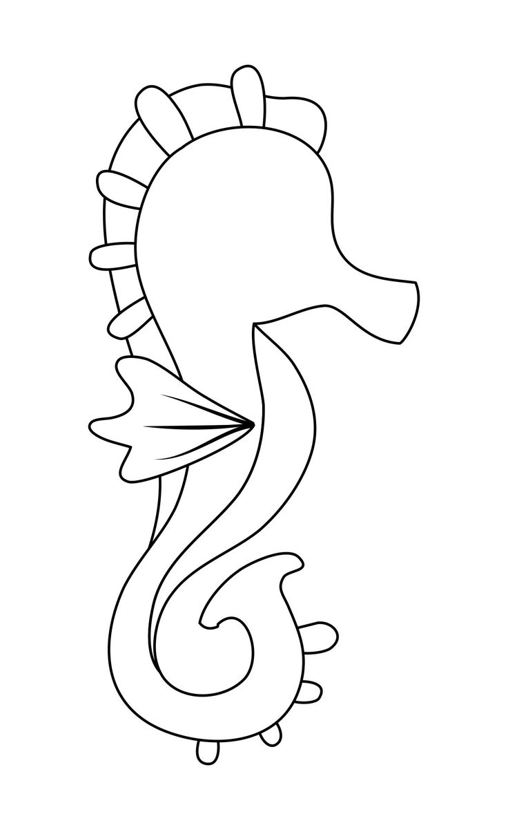 Best seahorse pattern printable pdf for free at printablee seahorse crafts free printable crafts seahorse outline