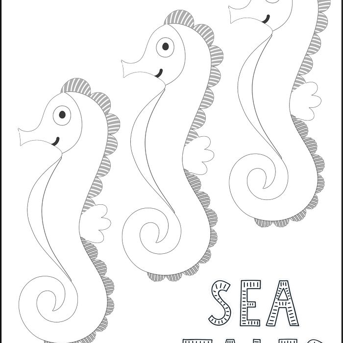 Adorable seahorse coloring pages â seahorses to color