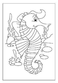 Discover the beauty of the sea with printable seahorse coloring pages pages