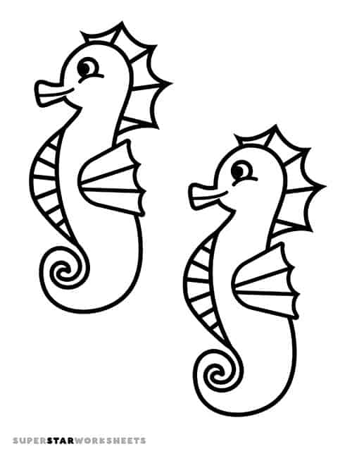 Seahorse template