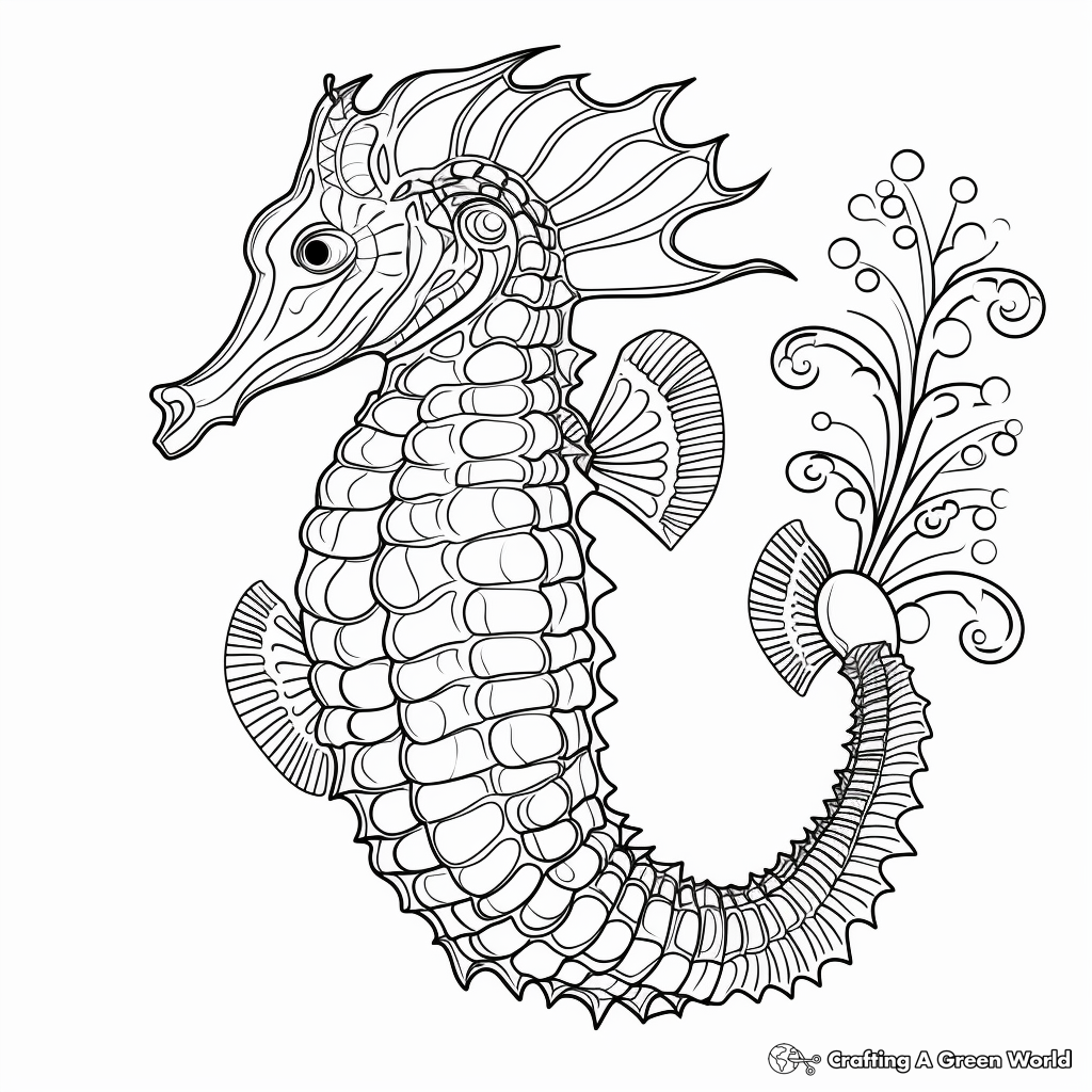 Seahorse coloring pages