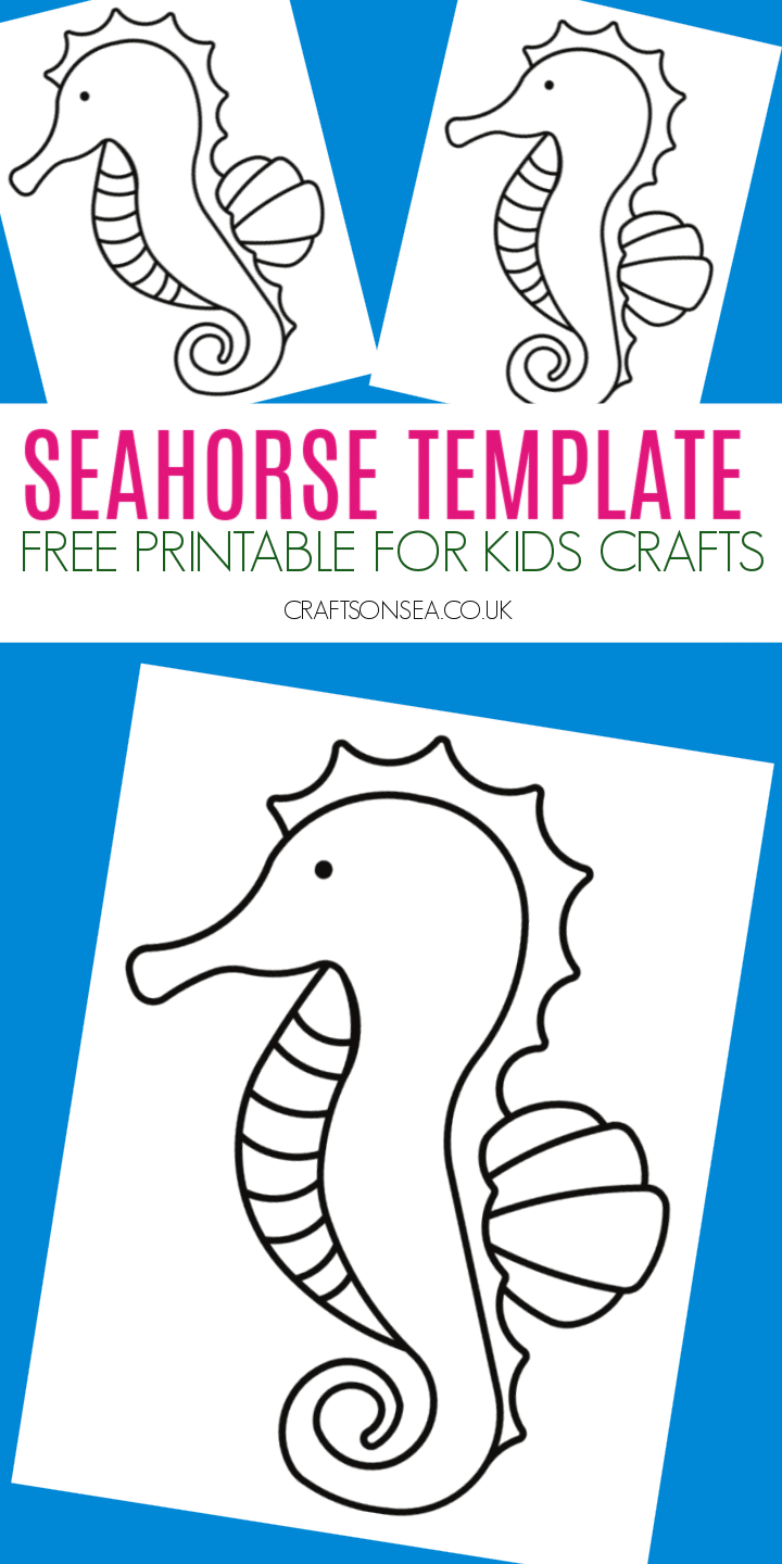 Seahorse template free printable pdf