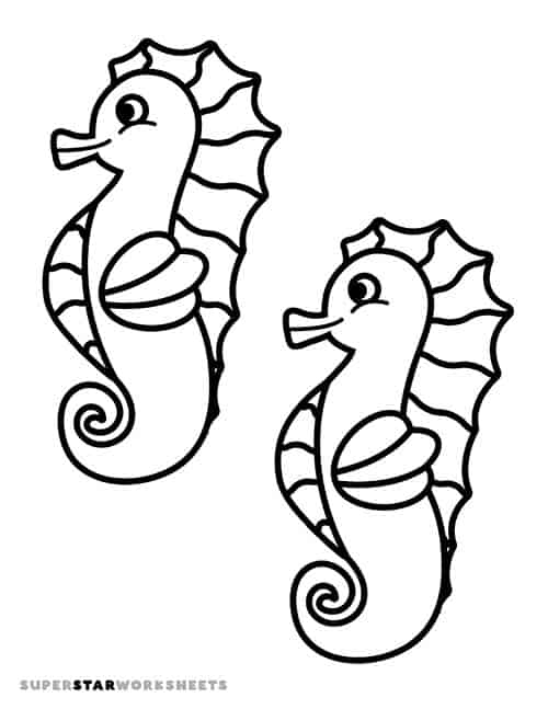 Seahorse template