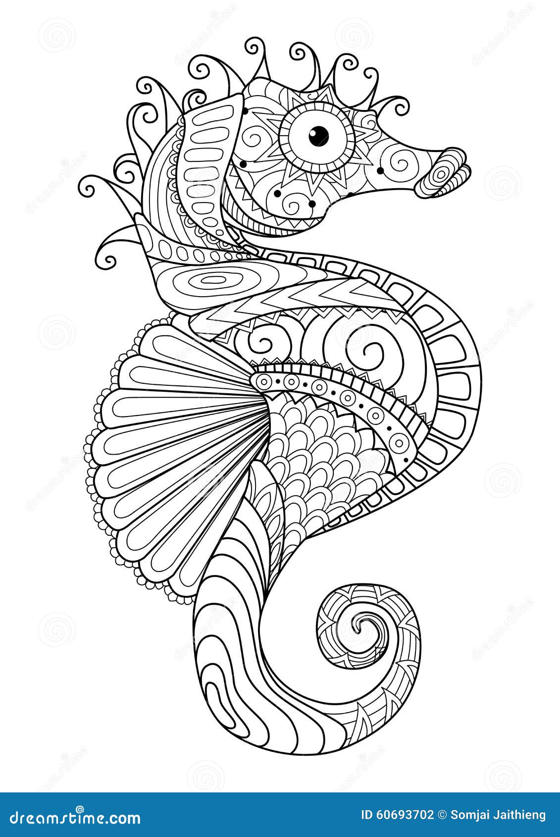 Sea horse coloring page stock illustrations â sea horse coloring page stock illustrations vectors clipart