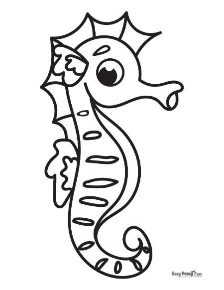 Printable seahorse coloring pages â sheets