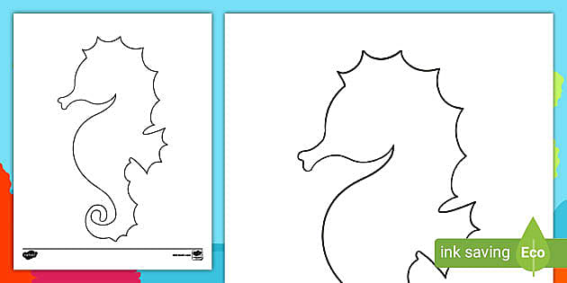 Seahorse template teacher made