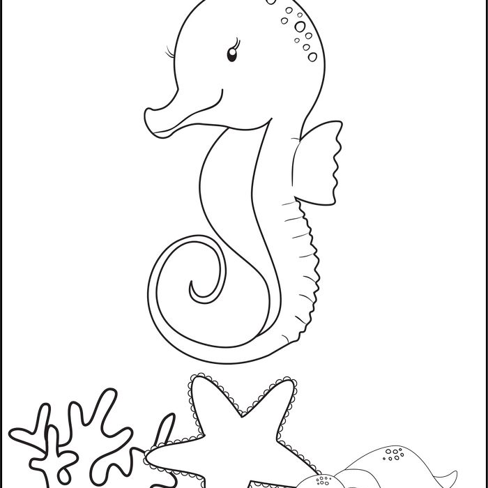 Adorable seahorse coloring pages â seahorses to color