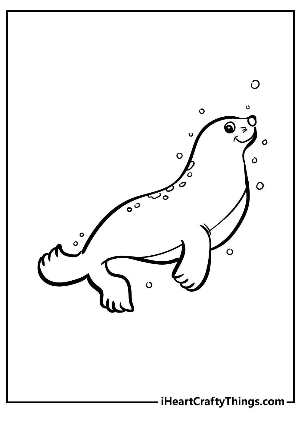 Seal coloring pages free printables