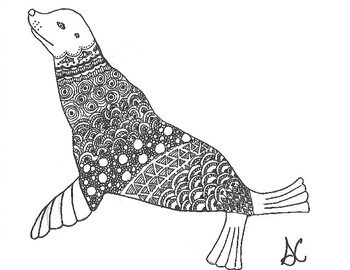 Seal coloring page by stephanie chambers tpt