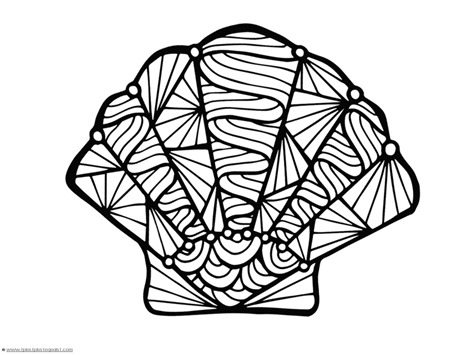 Seashell coloring pages