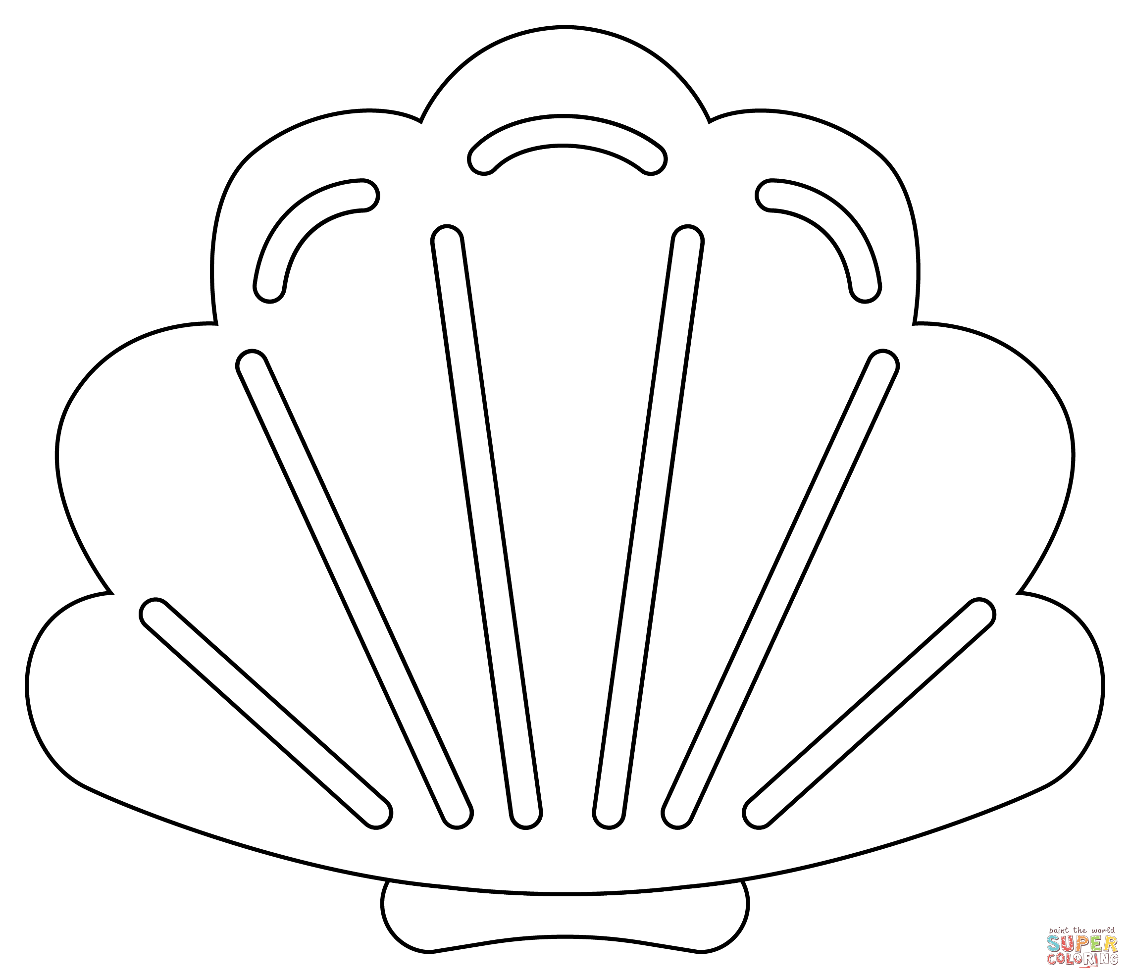 Seashell coloring page free printable coloring pages