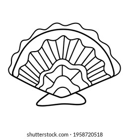 Scallop seashell coloring page images stock photos d objects vectors