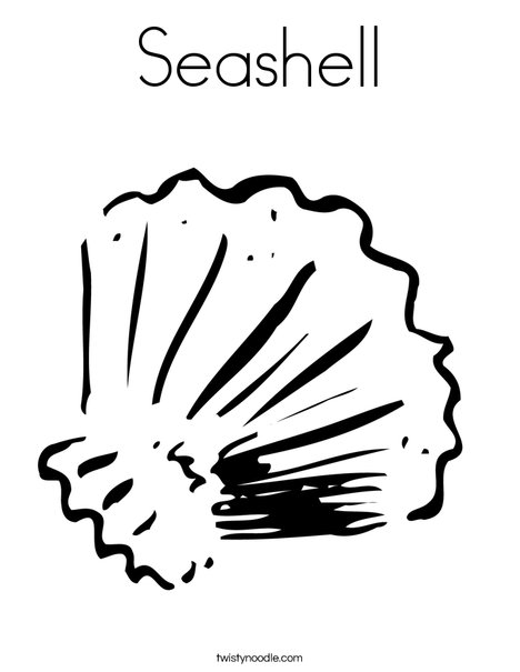 Seashell coloring page