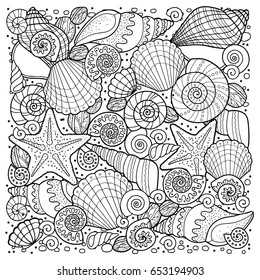 Shell coloring book images stock photos d objects vectors