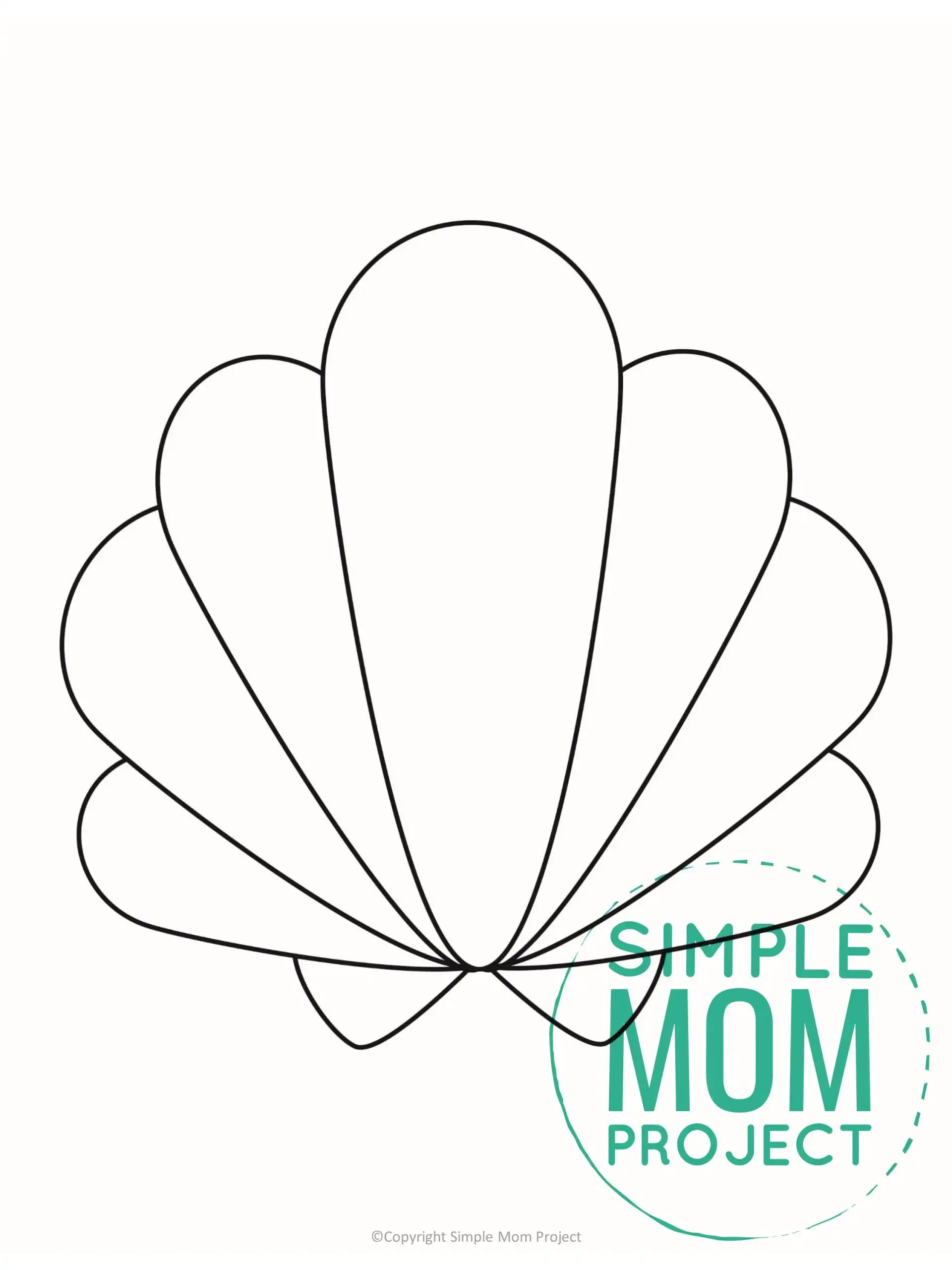 Free printable seashell template â simple mom project