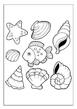 Create your own seashell masterpieces with our printable coloring collection