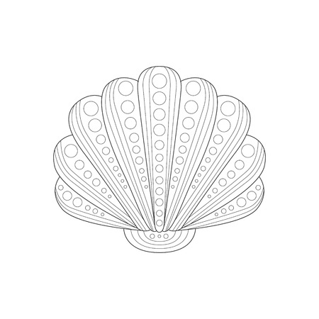 Sea shell coloring page cliparts stock vector and royalty free sea shell coloring page illustrations