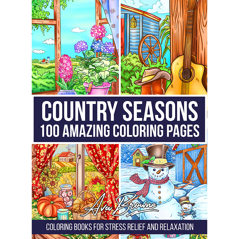 Country seasons coloring book â ava browne coloring books