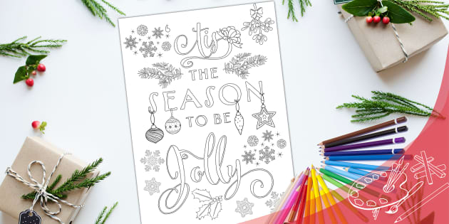 Have yourself a merry christmas colouring activity poster