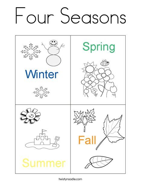Four seasons coloring page seasons worksheets seasons kindergarten seasons preschool
