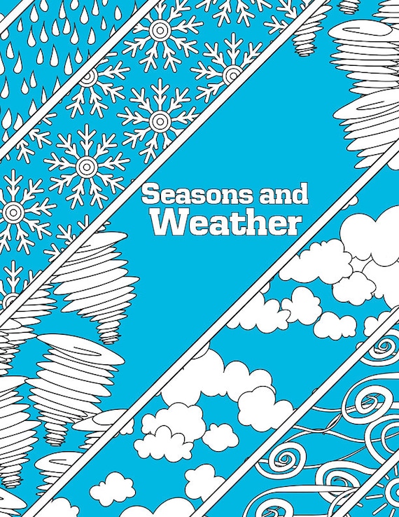 Seasons and weather adult coloring book digital download pdf file quote coloring pages coloring for all ages coloring therapy