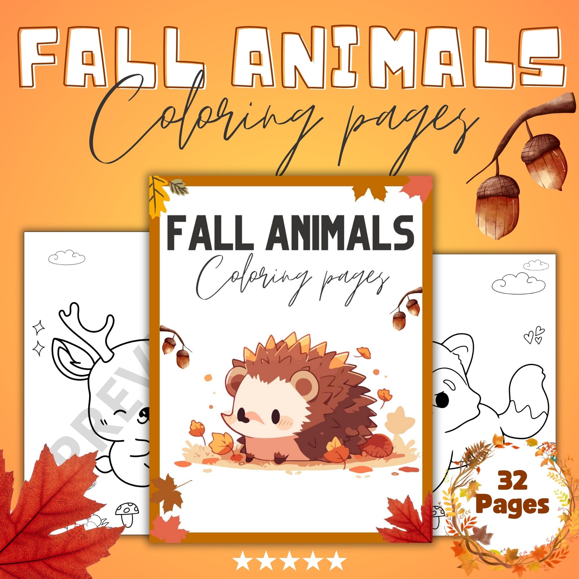 Printable fall animals coloring pages sheets ultimate autumn season activities made by teachers