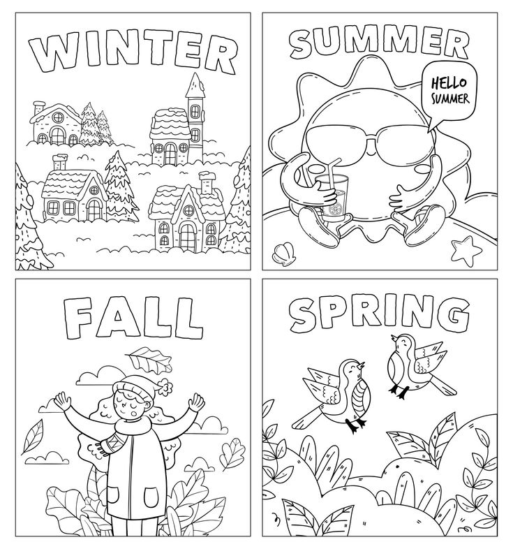 Best seasons preschool coloring pages printables pdf for free at printablee seasons preschool seasons worksheets preschool coloring pages