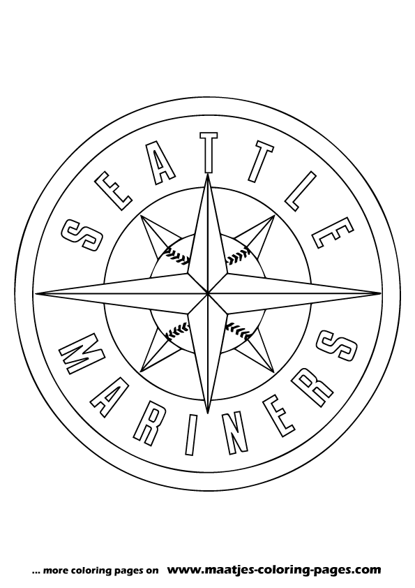 Mlb seattle mariners logo coloring pages