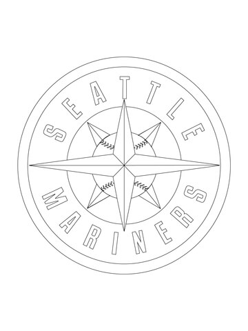 Seattle mariners logo coloring page free printable coloring pages