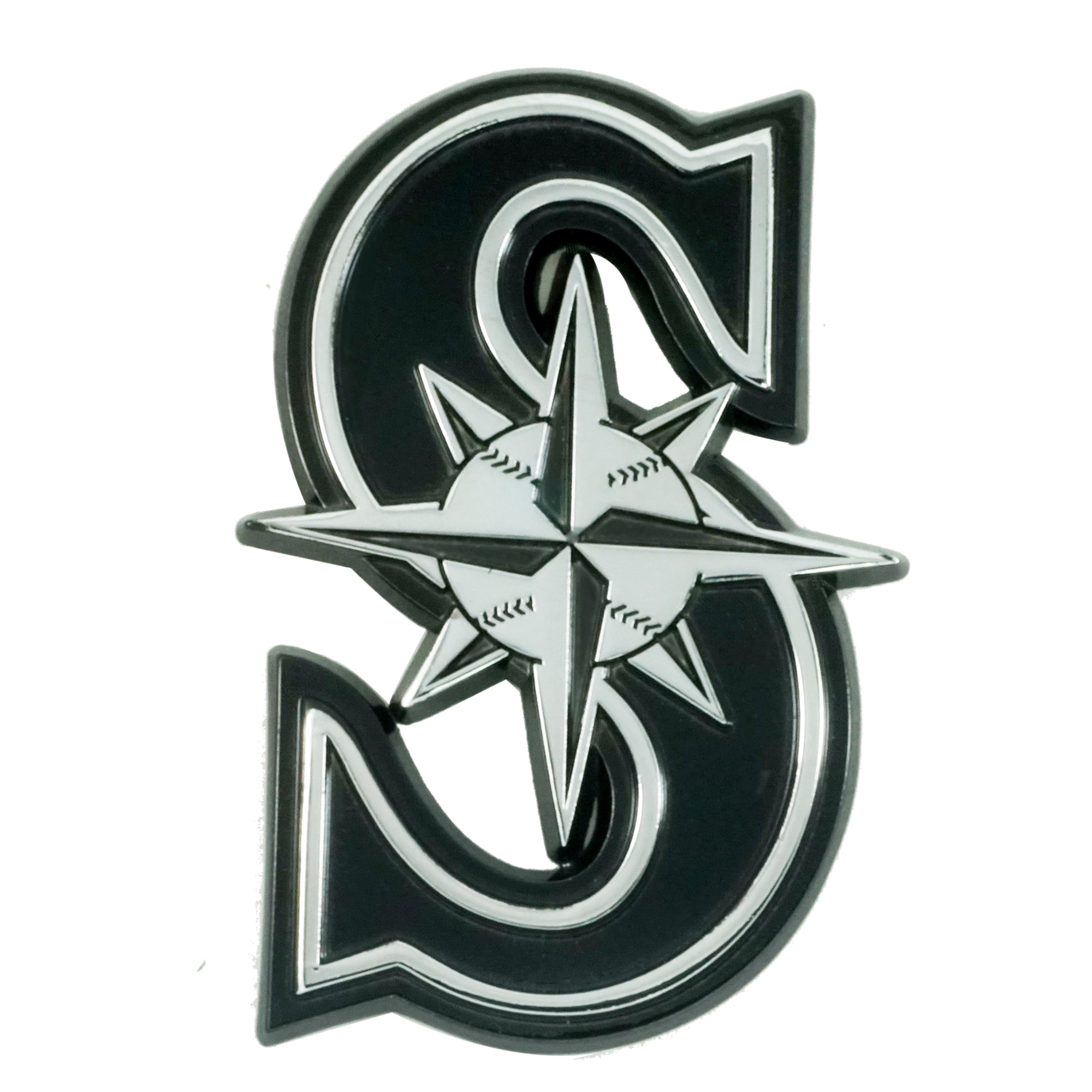 Fanmats seattle mariners mlb chrome emblem metal emblem at