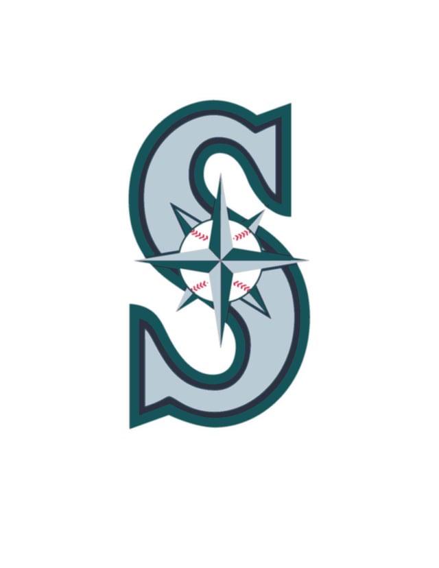 Printable color by number of the mariners logo rmariners