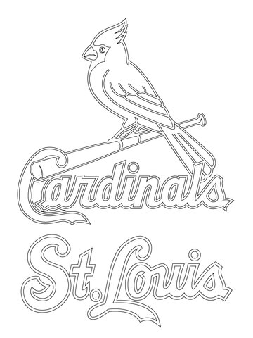 St louis cardinals logo coloring page free printable coloring pages