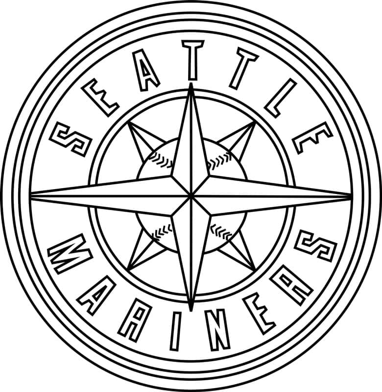 Seattle mariners logo coloring page