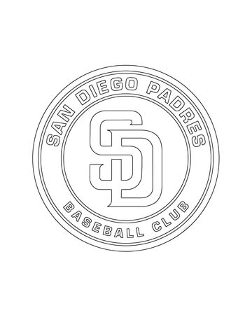 San diego padres logo coloring page free printable coloring pages