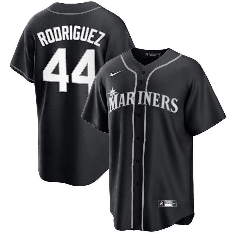 Seattle mariners julio rodriguez nike black white jersey