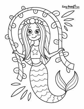 Mermaid coloring pages