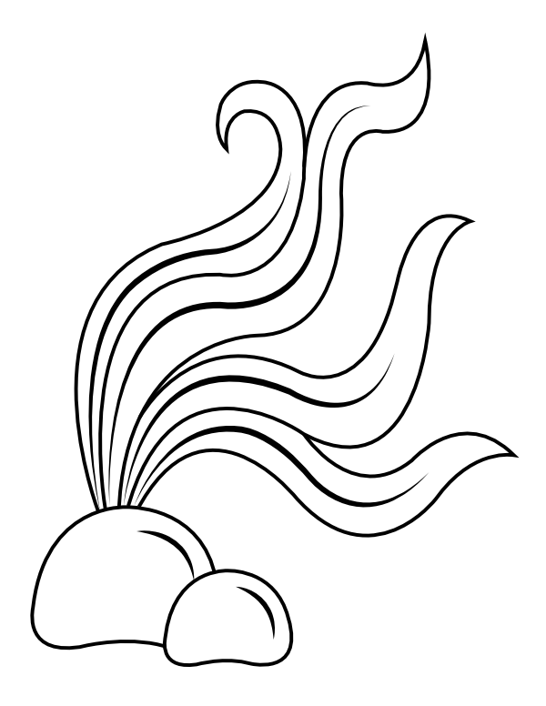 Printable seaweed coloring page