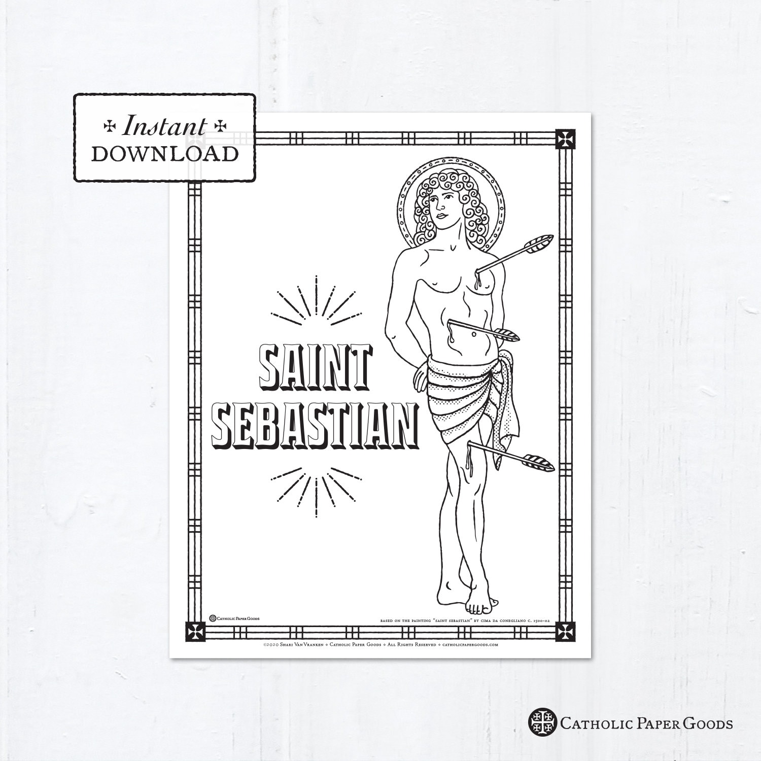 Catholic coloring page