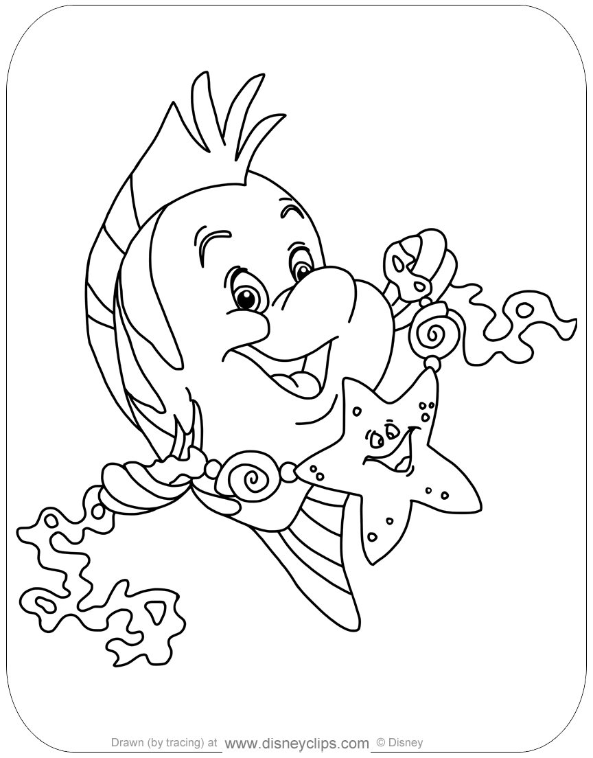 The little mermaid coloring pages